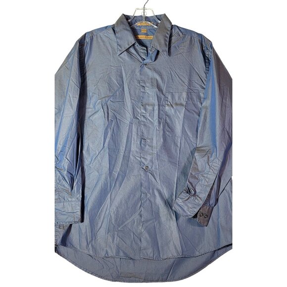 Milano Uomo Other - Milano Uomo Men's Dress Shirts Shimmering Blue Long Sleeve 16 32/33